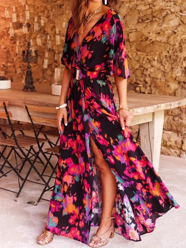 Robe à fleurs sexy 2024 Elégante avec dentelles