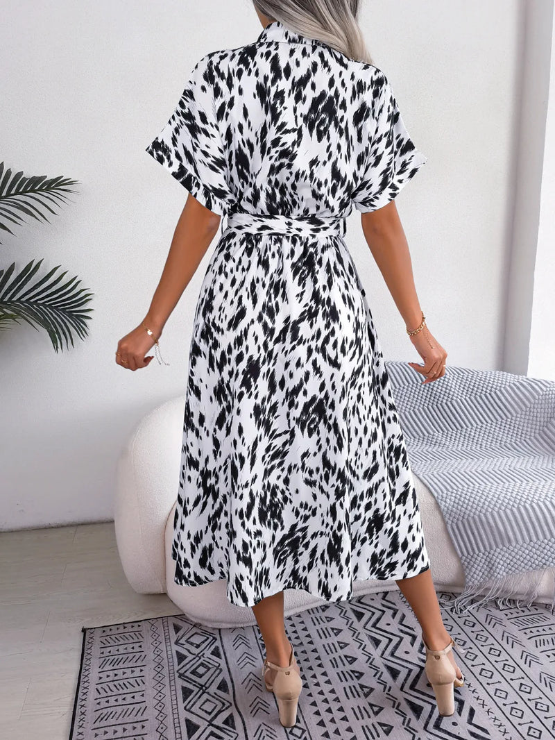 Robe décontractée à lacets pour femmes